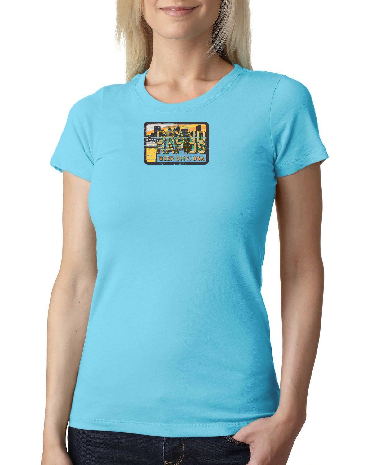 Grand Rapids Beer City, USA Ladies (patch style) ss\tee