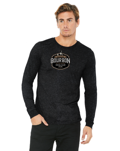 Drinking Bourbon in the barn social club official logo LS|tee